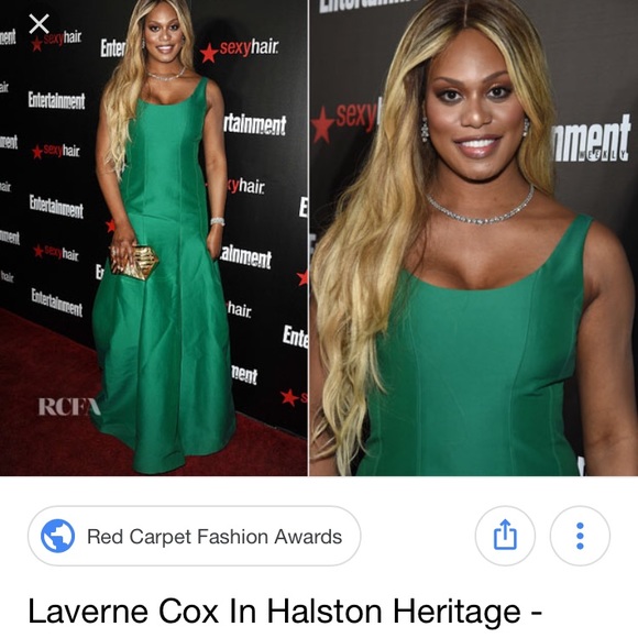 Halston Heritage Tulip Faille Evening Gown in Blue - Picture 8 of 8